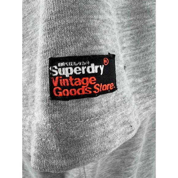 VINTAGE SUPERDRY Grey Heathered T-shirt with 3-D Graphics - Picture 10 of 11